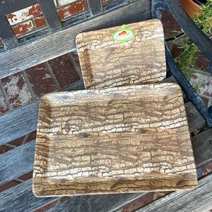 Servewell melamine wood trays (2)